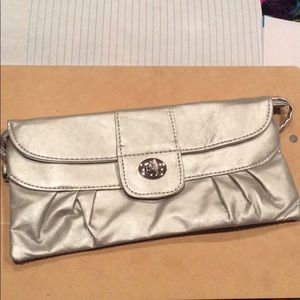 Silver crossbody purse